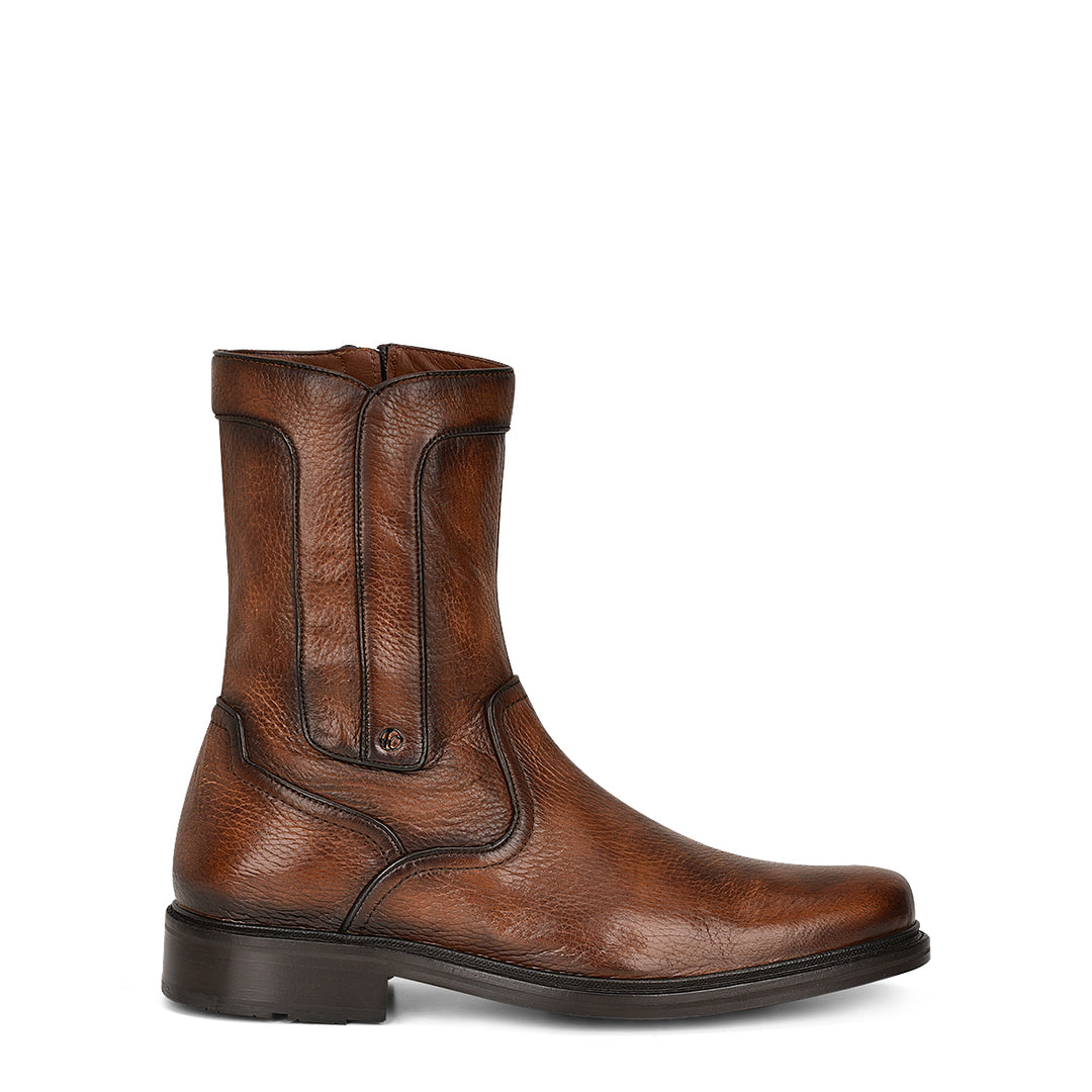 Almond Deer Zipper Round Toe
