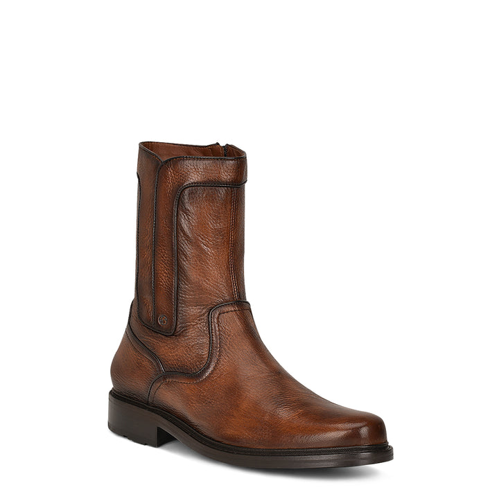 Almond Deer Zipper Round Toe