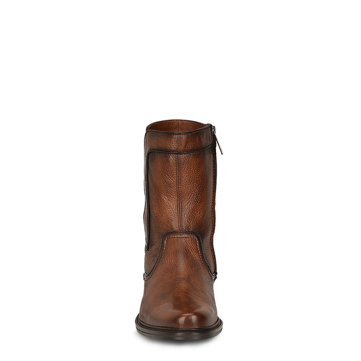 Almond Deer Zipper Round Toe