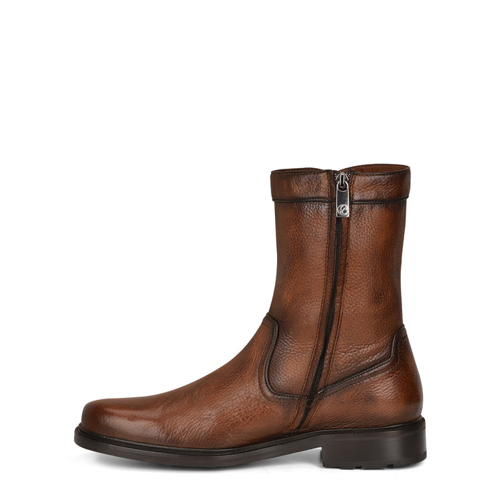 Almond Deer Zipper Round Toe