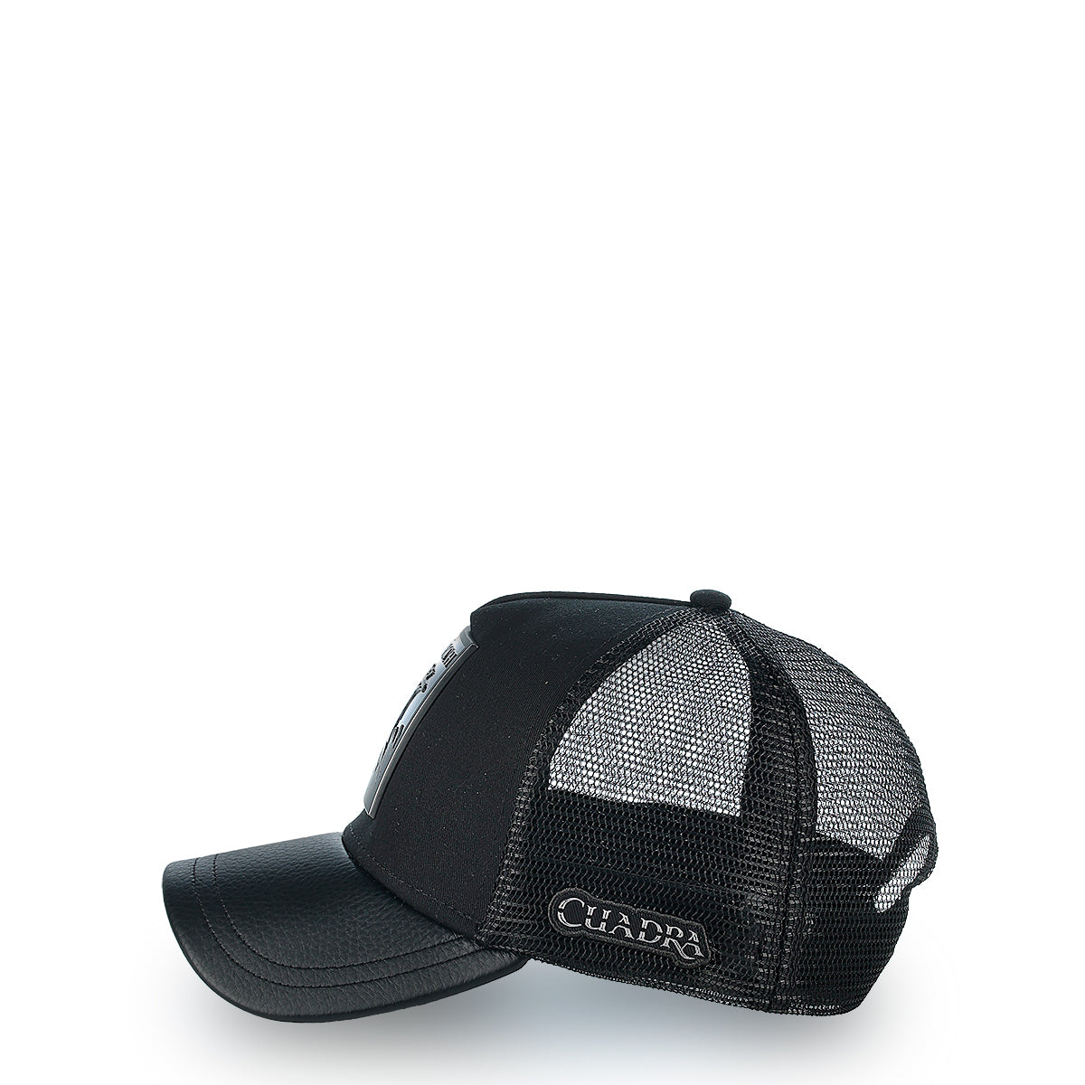 Cuadra Black Ostrich Cap CC116