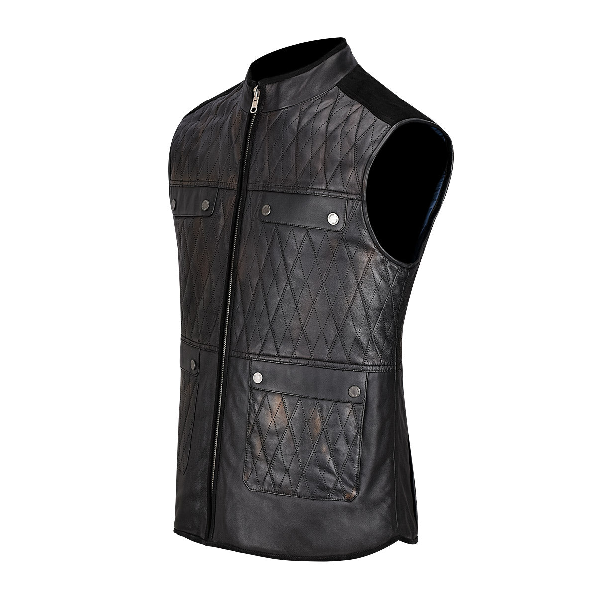 Cuadra Black Natural Embroidery Vest JC169