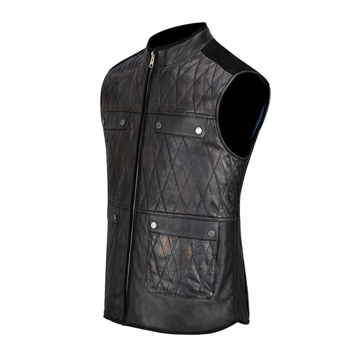 Cuadra Black Natural Embroidery Vest JC169