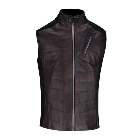 Camouflage Brown Zipper Vest