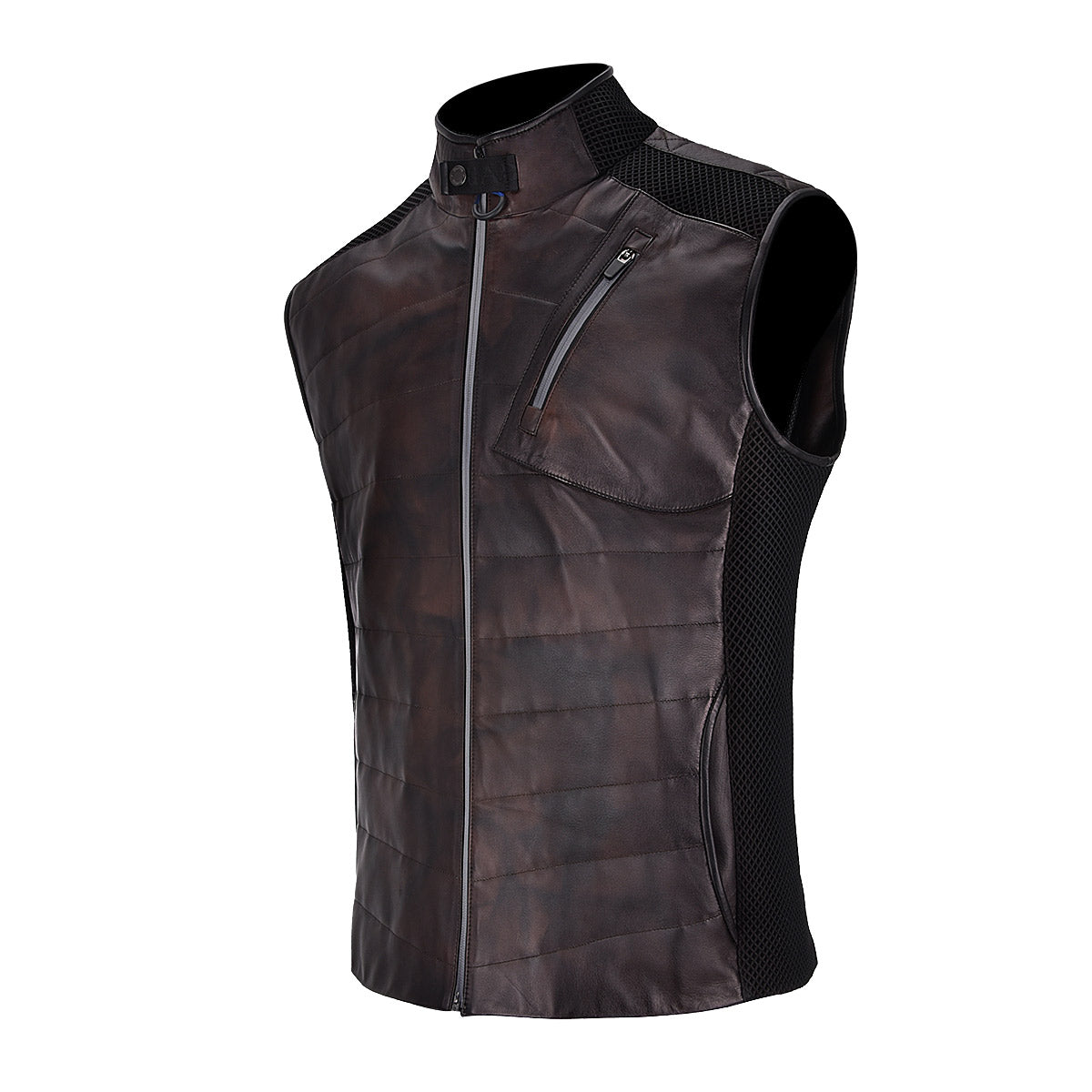 Camouflage Brown Zipper Vest