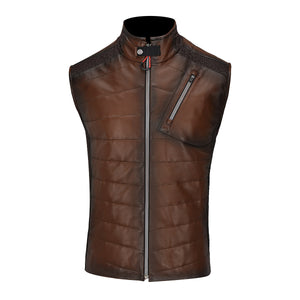 Brown Zipper Vest