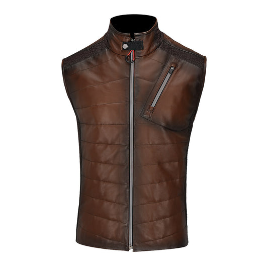 Brown Zipper Vest