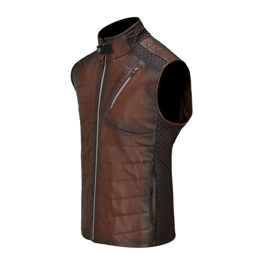 Brown Zipper Vest