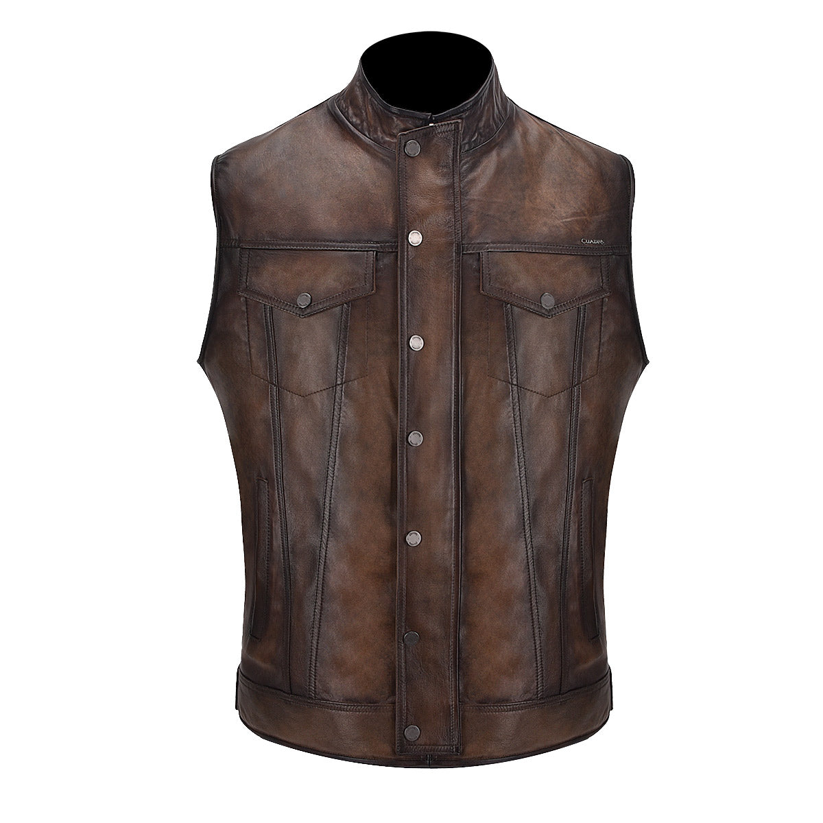 Vintage Cappuccino Zipper Vest