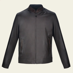 CHOCOLATE PYTHON ZIPPER JACKET JC269