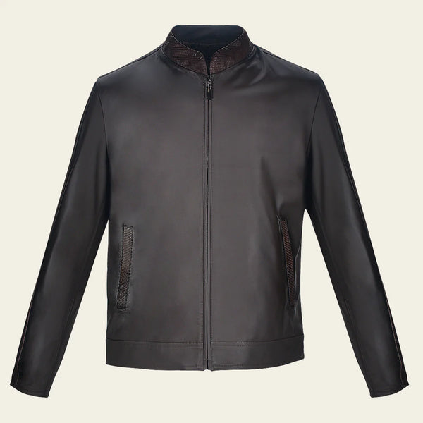 CHOCOLATE PYTHON ZIPPER JACKET JC269