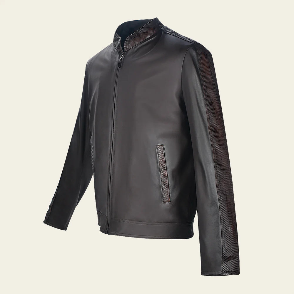CHOCOLATE PYTHON ZIPPER JACKET JC269