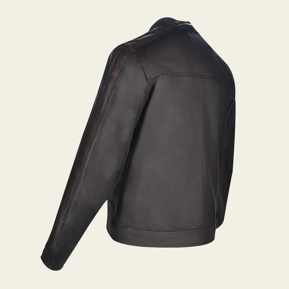 CHOCOLATE PYTHON ZIPPER JACKET JC269