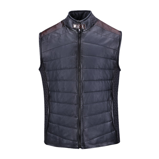 Cuadra Oxford Python Zipper Vest JC271
