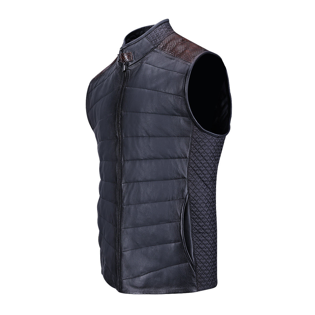 Cuadra Oxford Python Zipper Vest JC271