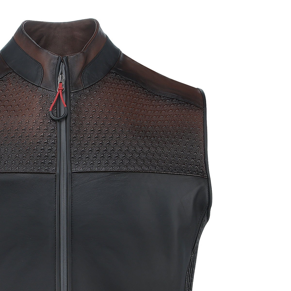 Cuadra Brown Zipper Vest JC333