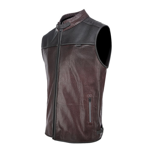 CHOCOLATE LASER & ZIPPER VEST