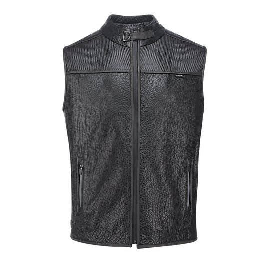 BLACK LASER & ZIPPER VEST