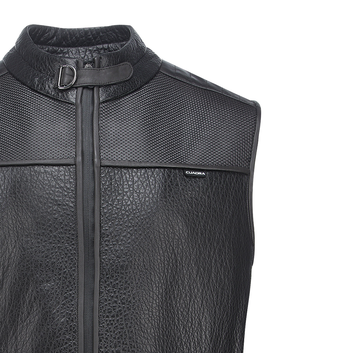 BLACK LASER & ZIPPER VEST