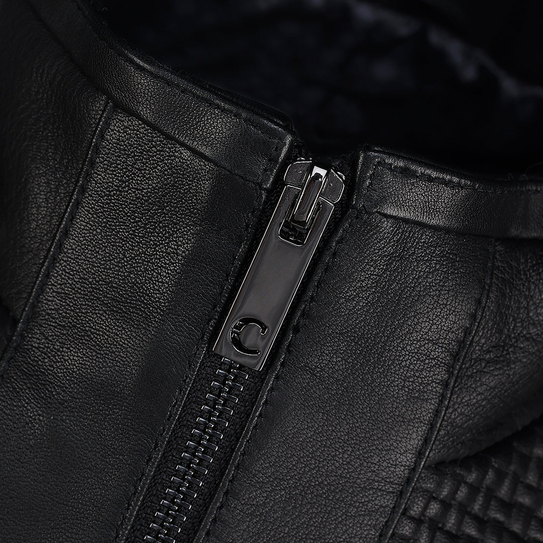 Black Zipper Vest