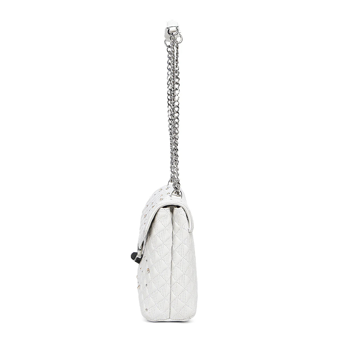 CUADRA- LD WHITE CRYSTALS & STUDS & ZIP- DU732