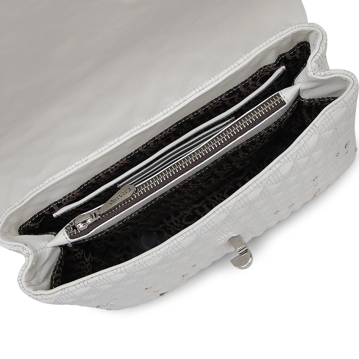 CUADRA- LD WHITE CRYSTALS & STUDS & ZIP- DU732