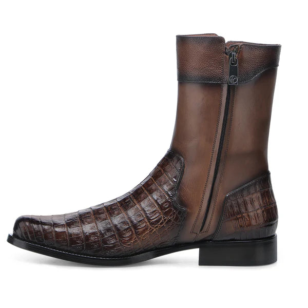 MAPLE CAIMAN ZIPPER ROUND TOE