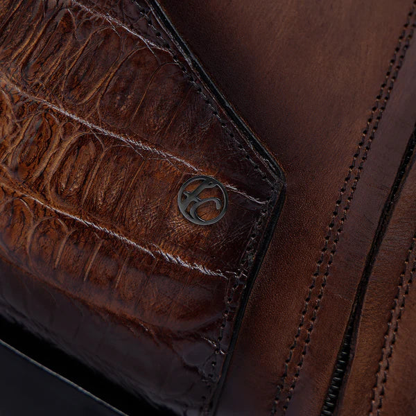 MAPLE CAIMAN ZIPPER ROUND TOE