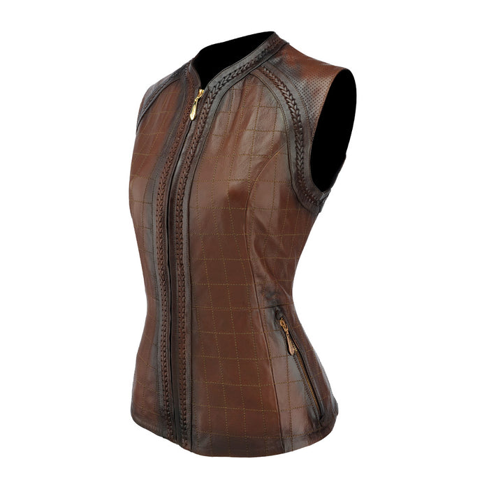 Cuadra Brown Zipper & Woven JC061