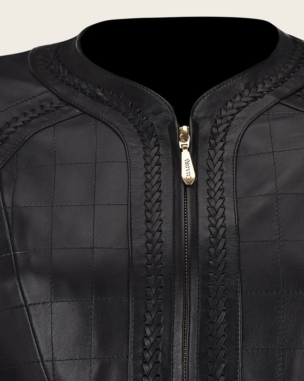 BLACK WOVEN LAMB JACKET