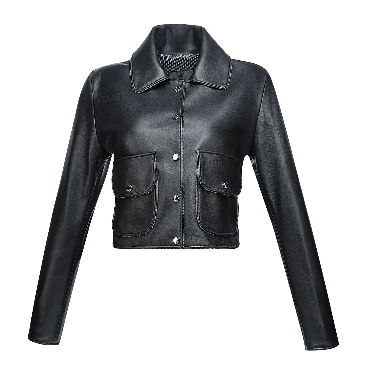 Cuadra Black Zipper & Studs Jacket JC343