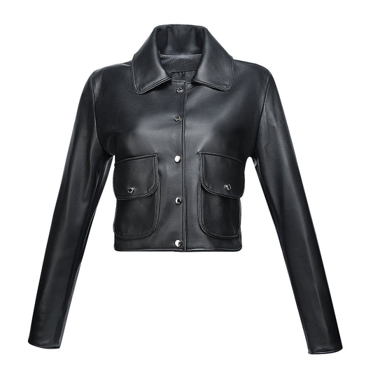 Cuadra Black Zipper & Studs Jacket JC343