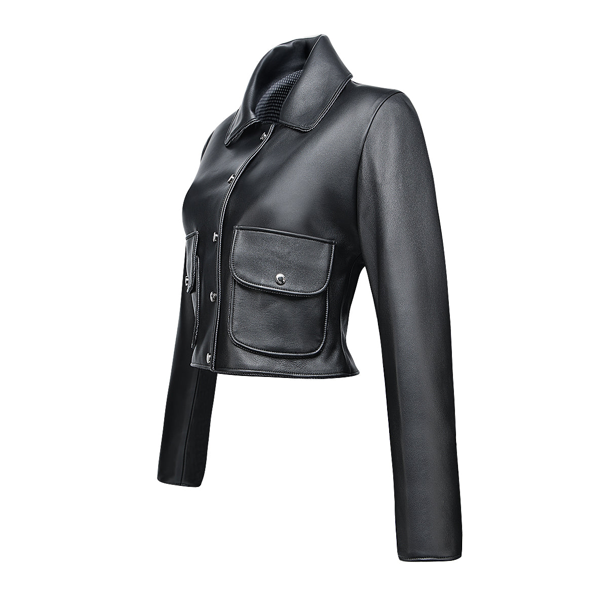 Cuadra Black Zipper & Studs Jacket JC343