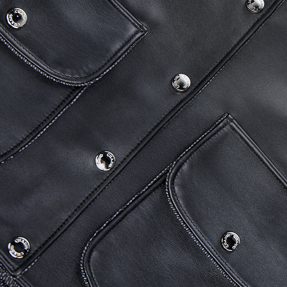 Cuadra Black Zipper & Studs Jacket JC343