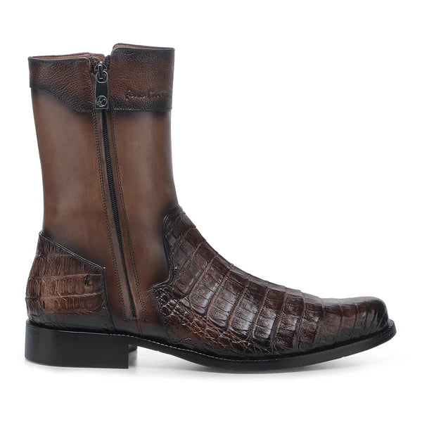 MAPLE CAIMAN ZIPPER ROUND TOE