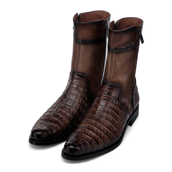 MAPLE CAIMAN ZIPPER ROUND TOE