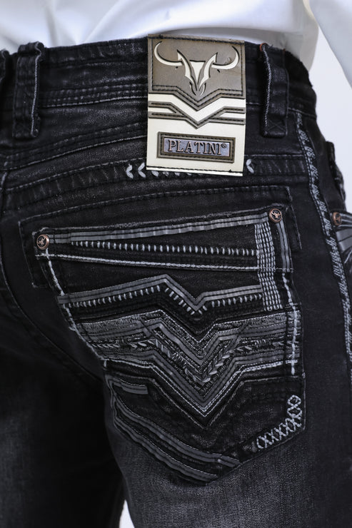 Platini Boot Cut Black Jeans PHD10760