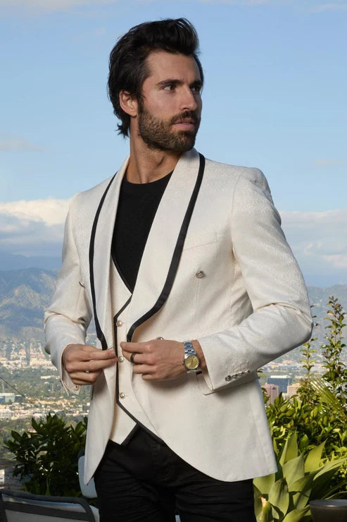 Platini Blazer & Vest Ivory BLV11322