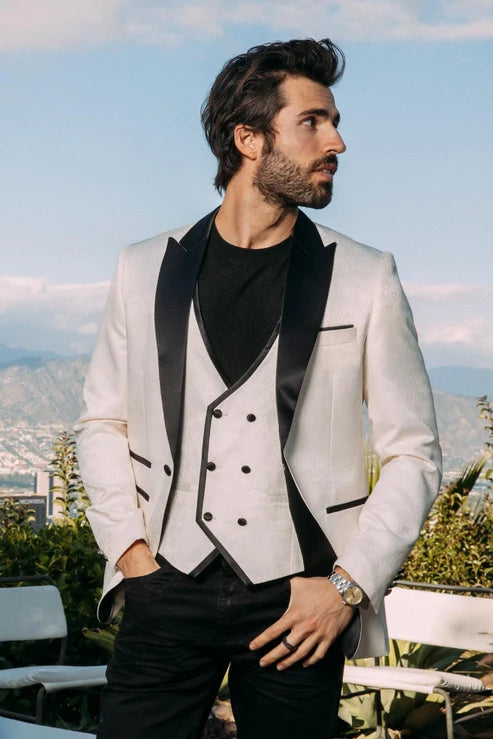 Platini Blazer & Vest Ivory BLV11322